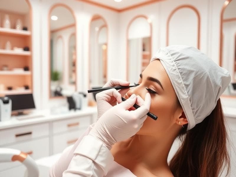 Professional lash extension application process